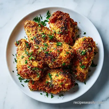 Oven Fried Chicken with Buttermilk Brine for 4 Servings Recipe Card