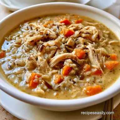 Creamy Crockpot Chicken Wild Rice Soup