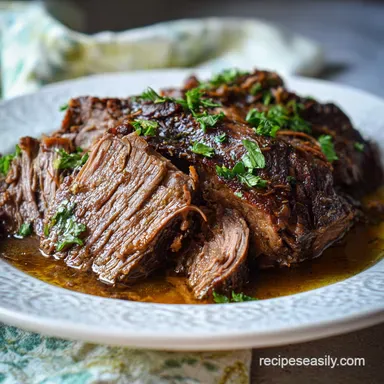 Crockpot Pot Roast Recipe with Potatoes Recipe Card