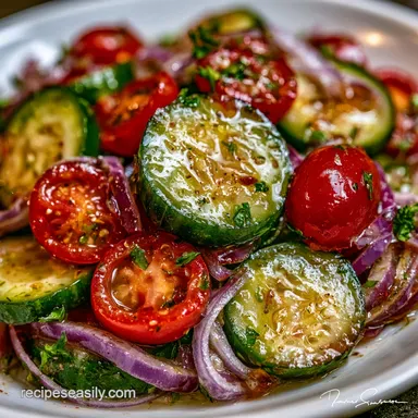 Cucumber Tomato Salad in 15 Minutes