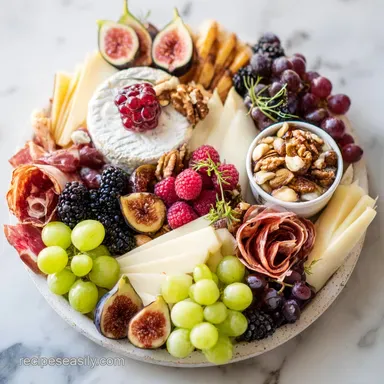 Charcuterie Board for 8 Servings: 20-Min Prep Recipe Card