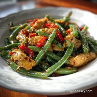 Easy Chicken Green Bean StirFry in 25 Minutes Recipe Card