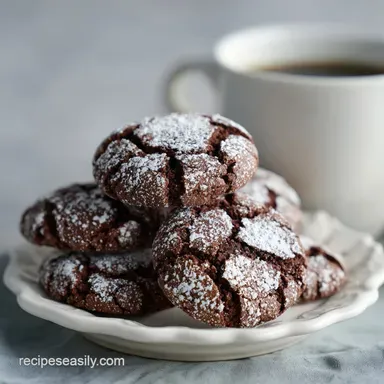 Easy Chocolate Crinkle Cookies in 25 Minutes Recipe Card