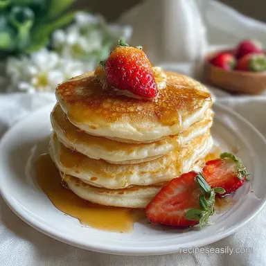 Easy Fluffy Pancakes From Scratch in 25 Minutes Recipe Card