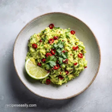 Easy Guacamole in 5 Minutes | Fresh and Chunky Recipe Card