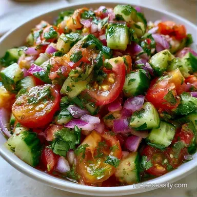 Easy Kachumber Salad in 10 Minutes Recipe Card