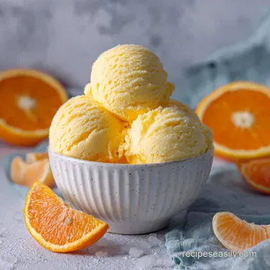 Easy Orange Sherbet Recipe No Ice Cream Maker Recipe Card