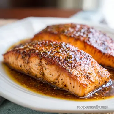 Salmon Marinade in 20 Minutes with Soy Glaze for 4 Servings Recipe Card