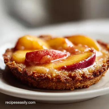 Easy Southern Peach Cobbler Recipe for 10 Recipe Card