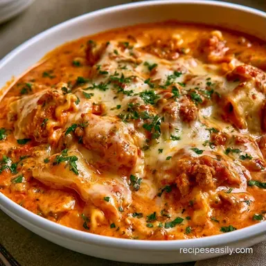 Gluten Free Lasagna Soup Crock Pot for 6 Recipe Card