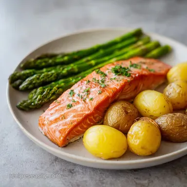 Healthy Baked Salmon with Potatoes