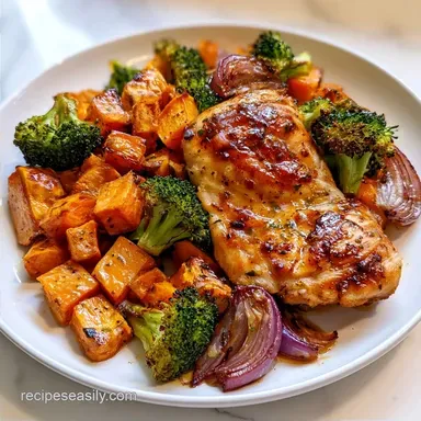 Healthy Sweet Potato Dinner with Chicken