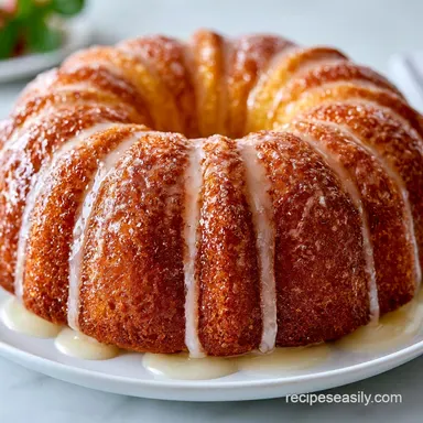 Glazed 7 Up Pound Cake: Velvety Moist