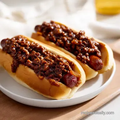 Easy Homemade Hotdog Chili: 6 Servings Recipe Card