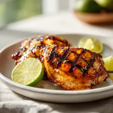 Honey Lime Grilled Chicken in 25 Minutes Recipe Card