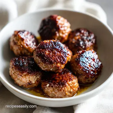 Meatballs in 30 Minutes: Tender and Juicy Beef Meatballs Recipe Card