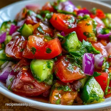 Kachumber Salad Indian Salad: 10 Minutes Recipe Card
