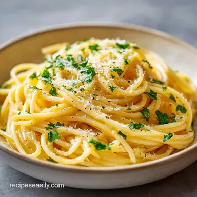 Lemon Butter Garlic Pasta Sauce Recipe in 15 Mins Recipe Card