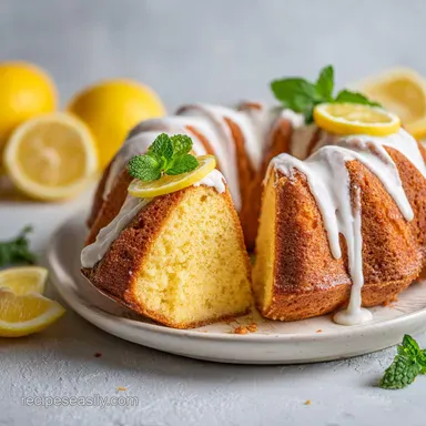 Lemon Pound Cake Recipe: A Velvety Crumb for 12 Servings