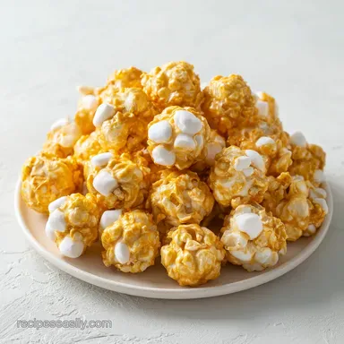 Marshmallow Popcorn Balls in 30 Minutes Recipe Card