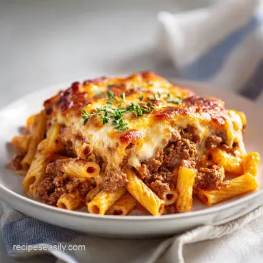 Million Dollar Baked Ziti Recipe for 10 Servings
