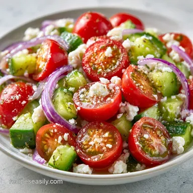 Mom's Cucumber Tomato Salad with Feta