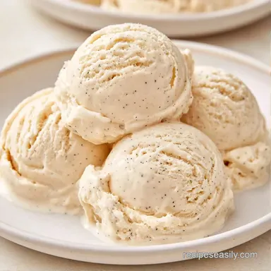 Ice Cream Base for 4 Servings Recipe Card