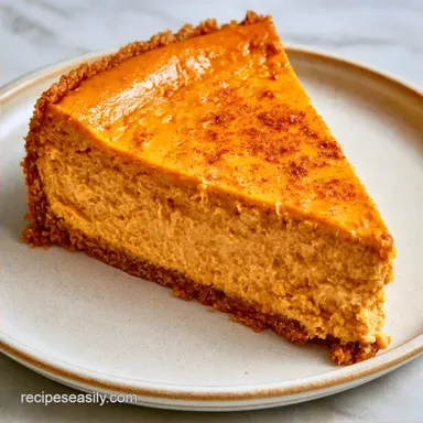 NoBake Pumpkin Cheesecake for 8 Slices