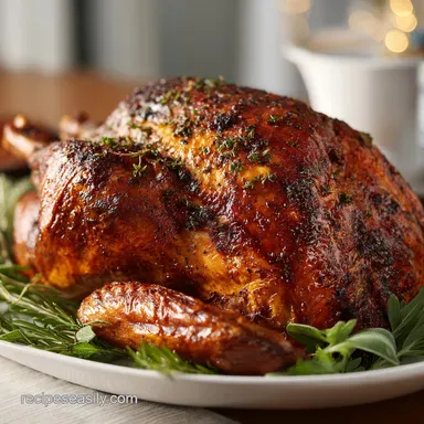 Oven Roasted Turkey Breast for 8 Servings: Herb Roasted Recipe Recipe Card