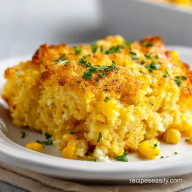 Paula Deen Corn Casserole Recipe | Baked Recipe Card
