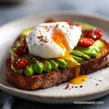 Avocado Toast with Poached Egg in 8 Minutes