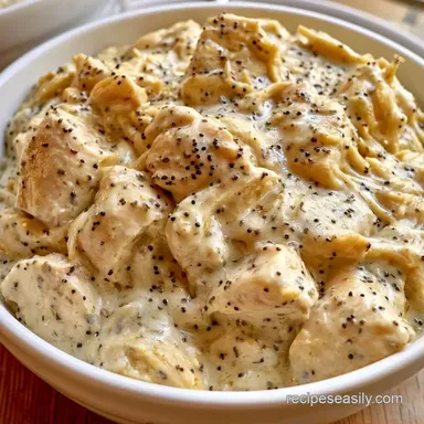 Poppy Seed Chicken Casserole with Ritz Recipe Card