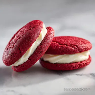 Red Velvet Cookies: Velvety Center