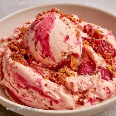 Rhubarb Crumble Ice Cream Make-Ahead