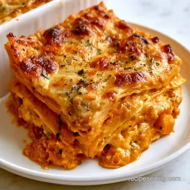 Pumpkin Lasagna for 8 Servings Recipe Card