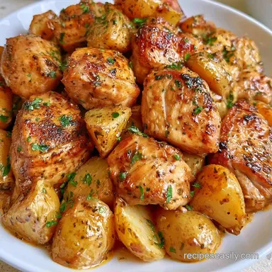Sheet Pan Chicken Vegetables: 4 Servings Recipe Card