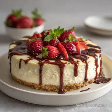 Simple No Bake Cheesecake Recipe | No-Bake Method Recipe Card