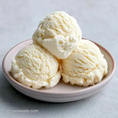 Simple Vanilla Ice Cream for 6 Servings