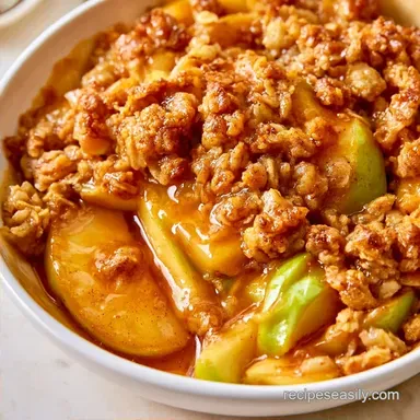 Slow Cooker Apple Crisp for 6 Portions