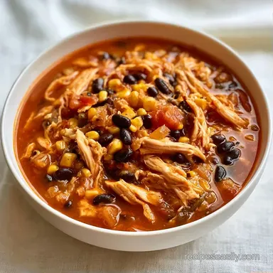 Slow Cooker Chicken Enchilada Soup: Creamy Recipe Card