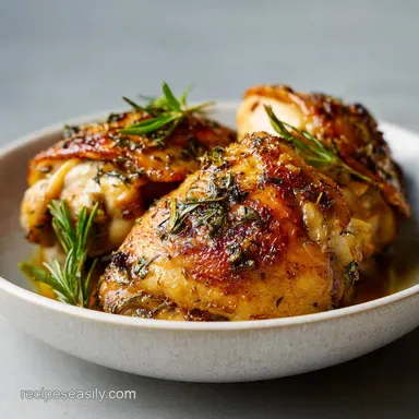 Slow Cooker Chicken Recipe with Garlic for 6 Servings Recipe Card