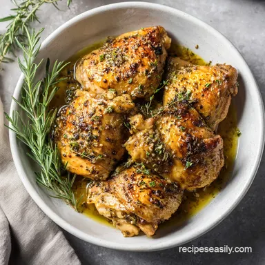 Slow Cooker Chicken Recipe with Garlic for 6 Servings