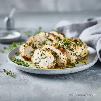 Slow Cook Chicken Breast Recipe with Garlic and Herbs for 4 Servings