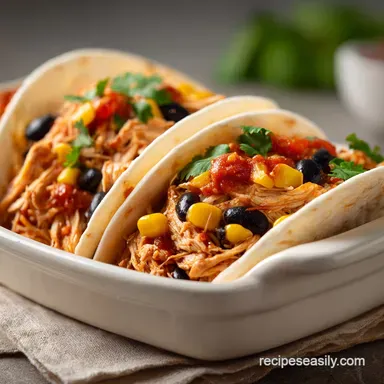 Southwestern Chicken Tacos for 8 Servings Recipe Card