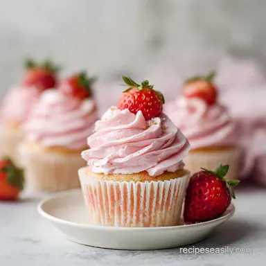 Cute Valentine Cupcake Idea with Strawberry in 42 Min