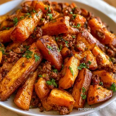 Stuffed Sweet Potato Dinner with Beef