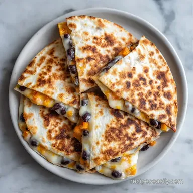 Crispy Sweet Potato Bean Quesadilla Recipe Card