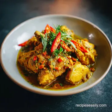 Tasty Vietnamese Chicken Curry for 4 Servings Recipe Card