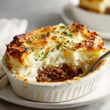 Traditional Shepherd's Pie Recipe: A Creamy Golden Beef Dinner Recipe Card