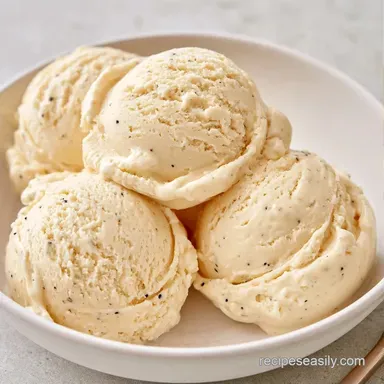 Creamy Vanilla Bean Ice Cream Recipe Card